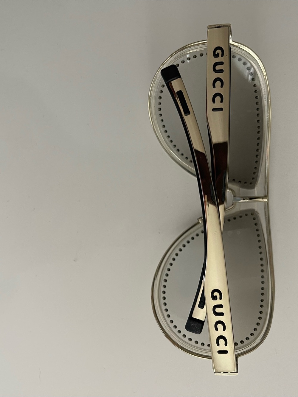 Gucci Clear Crystal Aviator Sunglasses - Picture 3 of 7